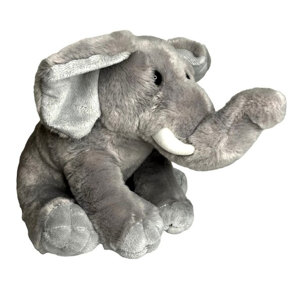 Aurora Destination Nation Plush Elephant 12" Gray - Picture 1 of 7
